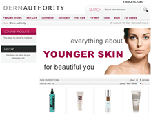 Tablet Screenshot of dermauthority.com